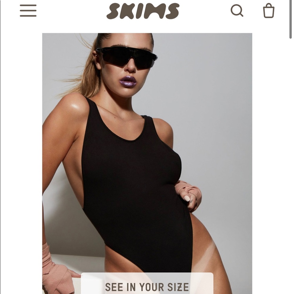 ISO SKIMS Cotton jersey muscle bodysuit